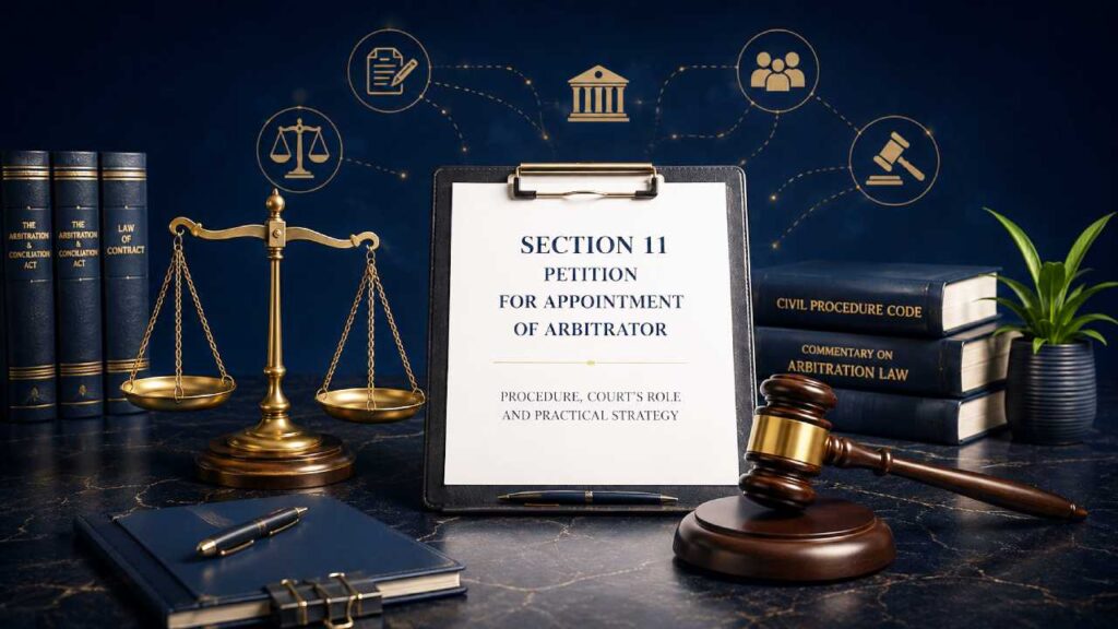 Section 11 petition for appointment of arbitrator in India flowchart